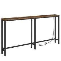 Mesa Consola HOOBRO 160cm Marrom Rústico com Carregamento USB-C Mesa Consola HOOBRO 160cm Marrom Rústico com Carregamento USB-C