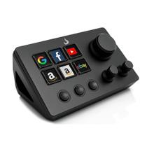 Mesa Controladora Rise Mode Streaming Vision 01 Sound, 6 Teclas LCD, 3 Botões Rotativos e 3 Funcionais, USB, Preto - RM-MCS-01-B Mesa Controladora Rise Mode Streaming Vision 01 Sound, 6 Teclas LCD, 3 Botões Rotativos e 3 Funcionais, USB, Preto - RM-MCS-01-B