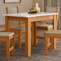 Mesa Cozinha 4 Lugares Bellagio MDF Retangular Sala de Jantar Cor:Freijo OFF White Mesa Cozinha 4 Lugares Bellagio MDF Retangular Sala de Jantar Cor:Freijo OFF White
