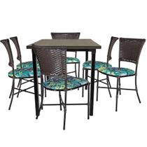 Mesa Cozinha Cadeiras Gramado Tabaco Jogo De Jardim