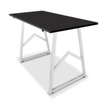 Mesa Cozinha Jantar Industrial Copacabana 100x60 Branco/Preto