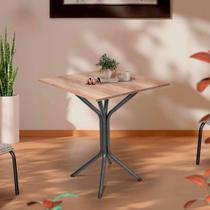 Mesa Cozinha Quadrada 4 Lugares Jantar Pequena Preta