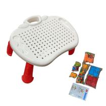 Mesa Criativa Educativa de Montagem Infantil com Acessórios Brinquedo Didático