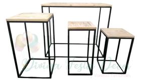 Mesa cubo ferro desmontável