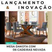 Mesa dakota com 6 cadeiras nevada
