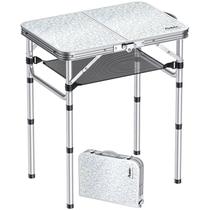 Mesa de acampamento dobrável Anbte Aluminium 2 pés de altura ajustável
