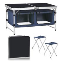Mesa de acampamento dobrável de alumínio Camp Field 120x60x70cm dobrável Mesa de acampamento dobrável de alumínio Camp Field 120x60x70cm dobrável