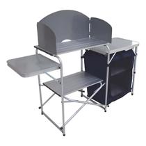Mesa de acampamento portátil dobravel serena ntk alumínio com armário de poliéster Mesa de acampamento portátil dobravel serena ntk alumínio com armário de poliéster