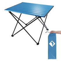 Mesa de acampamento VILLEY Portátil Ultraleve Alumínio Azul