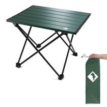 Mesa de acampamento VILLEY Portátil Ultraleve Alumínio Verde