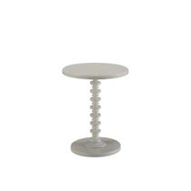 Mesa de Acento Ergode 82796-VV Base Redonda de Pedestal Blanca