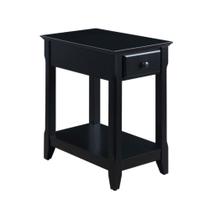 Mesa de Acento Yardlio Acabado Negro Clásica de Madera con Cajón Mesa de Acento Yardlio Acabado Negro Clásica de Madera con Cajón