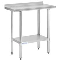 Mesa de aço inoxidável HALLY 18 x 30 polegadas com prateleira Mesa de aço inoxidável HALLY 18 x 30 polegadas com prateleira
