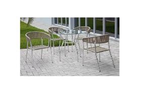 Mesa De Alumínio Com 4 Cadeiras Área Externa Jardim Piscina Mesa De Alumínio Com 4 Cadeiras Área Externa Jardim Piscina