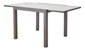Mesa De Aluminio Extensivel Marrom 6 Lugares 160x90 Cm