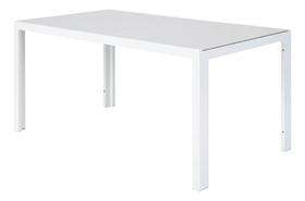 Mesa De Aluminio Retangular Branca 6 Lugares 160x90 Cm