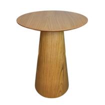 Mesa de Apoio Cone Laminada em Madeira Natural - Tampo 70 cm Altura 60 cm - Personal Decor Design