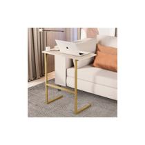 Mesa de apoio de Notebook Thor para sala - Dourado com Off White