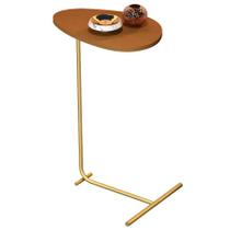 Mesa de Apoio de Sofá Organica Alamanda Nature Dourado JB 32841 Mesa de Apoio de Sofá Organica Alamanda Nature Dourado JB 32841