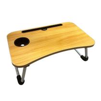 Mesa de Apoio Dobrável Multifuncional Bandeja Mdf Marrom Escuro - Jac Pack