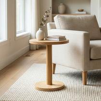 Mesa de Apoio em Madeira para Sala Contemporânea 34cm Mesa de Apoio em Madeira para Sala Contemporânea 34cm