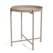 Mesa de Apoio em Metal Bege Escuro 50cm 17612 Mart