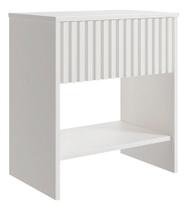 Mesa De Apoio Gaveteiro Madeira Ripada 55x40x40 Cm Mesa De Apoio Gaveteiro Madeira Ripada 55x40x40 Cm