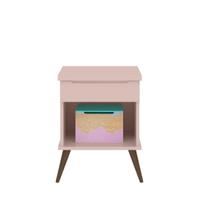 Mesa de Apoio Infantil Melinda MDF Pés Madeira Rosê Pheonix Baby Mesa de Apoio Infantil Melinda MDF Pés Madeira Rosê Pheonix Baby