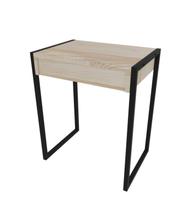 Mesa de apoio lateral com gaveta pro.mount em estrutura metálica e madeira