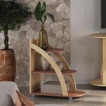 Mesa de Apoio Lateral com Prateleiras Andes