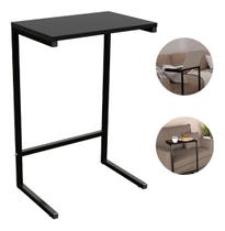 Mesa De Apoio Lateral Encaixe Braço Sofá Cama Até 20kg Madeira Aço Vintage