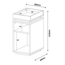 Mesa de Apoio Lateral Moderna para Sala ou Recepções Olívia com Nicho - Artely