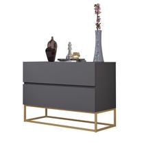 mesa de apoio lateral para cama eros 60cm base dourado