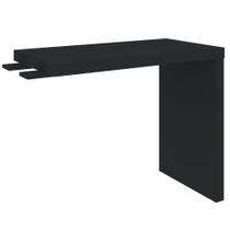 Mesa de Apoio Lateral Para Escritório Tamburato Atria Executiva A02 Preto - Lyam Decor Mesa de Apoio Lateral Para Escritório Tamburato Atria Executiva A02 Preto - Lyam Decor
