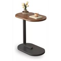 Mesa de Apoio Lateral para Sala e Quarto de MDF e Ferro Marrom