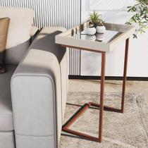 Mesa De Apoio Lateral Para Sofá Badeja Moderna Pés Industriais Mesa De Apoio Lateral Para Sofá Badeja Moderna Pés Industriais