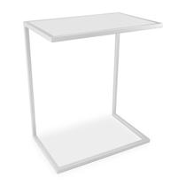 Mesa de Apoio Lateral para Sofá Belfast Branco e Branco