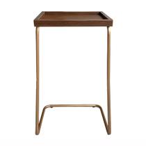 Mesa De Apoio Lateral Para Sofá Ou Cama Castanho E Cobre