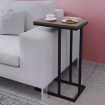 Mesa De Apoio Lateral Para Sofá Ou Cama Estilo Industrial