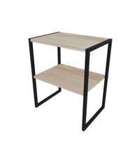 Mesa de apoio lateral pro.mount em estrutura metálica e madeira