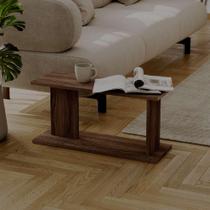 Mesa de Apoio Livn Nogal 30x25x65cm para Sala e Quarto Mesa de Apoio Livn Nogal 30x25x65cm para Sala e Quarto