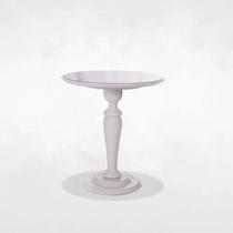 Mesa de Apoio Madrid Redonda 72cm Madeira Maciça e Base Torneada - Tommy Design