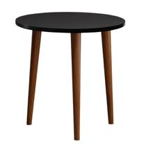 Mesa de Apoio mesa Lateral Decorativa Baixa Compacta Preta