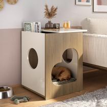 Mesa de Apoio Moderna 2 em 1: Casinha Pet Integrada e Estilosa para Decoração Mesa de Apoio Moderna 2 em 1: Casinha Pet Integrada e Estilosa para Decoração