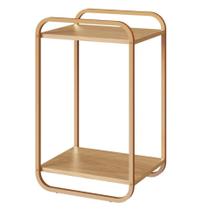 Mesa de Apoio Orgânica Luna Artesano 65 cm (altura) em MDP Hanover Estrutura Metal Dourado Mesa de Apoio Orgânica Luna Artesano 65 cm (altura) em MDP Hanover Estrutura Metal Dourado
