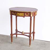 Mesa de Apoio Oval Luiz XVI Francesa Alto Padrão