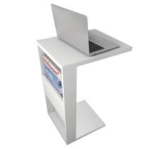 Mesa De Apoio Para Notebook e Sofá Branco Book Líder Design