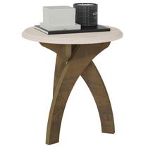 Mesa De Apoio Para Sala De Estar 51X50 cm Off White Pinho ARLY Mesa De Apoio Para Sala De Estar 51X50 cm Off White Pinho ARLY