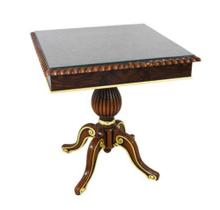 Mesa De Apoio Quadrada Classica Fino Entalhes Madeira Luxo