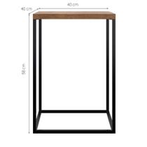 Mesa de Apoio Quadrada Lateral Estilo Industrial Mesa de Apoio Quadrada Lateral Estilo Industrial